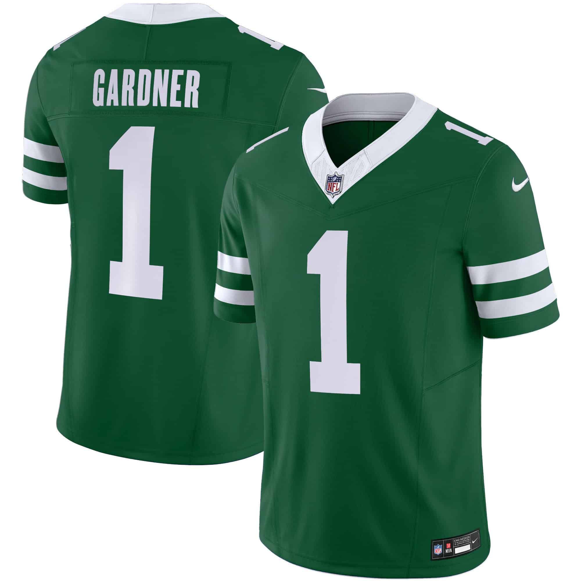 Men New York Jets 1 Gardner Green 2024 Nike Limited NFL Jersey